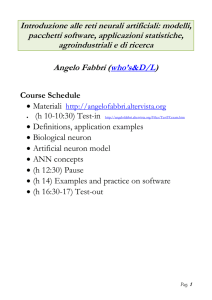 Introduzione alle reti neurali artificiali: modelli, pacchetti software