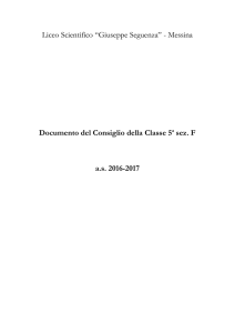 Messina Documento del Consiglio della Classe 5a sez