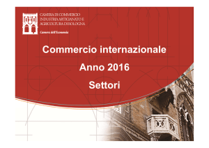 Import e Export - Anno 2016 - Settori