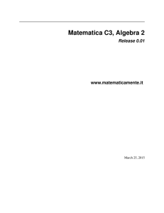 Matematica C3, Algebra 2