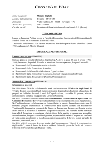 Curriculum Vitae Moreno Bighelli