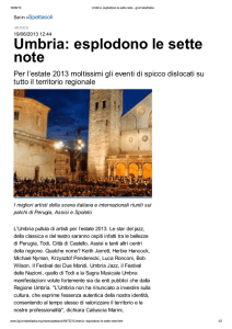 Umbria: esplodono le sette note