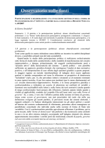 N. 69/2007 di Elettra Stradella* 1.Il giurista e la partecipazione