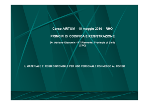 Principi di codifica delle neoplasie