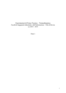 Esercitazioni di Fisica Tecnica – Termodinamica