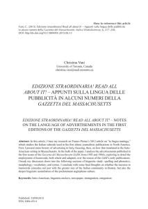 EDIZIONE STRAORDINARIA! READ ALL ABOUT IT! – APPUNtI