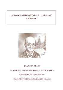 liceo scientifico statale “l. einaudi” siracusa esame di stato classe 5