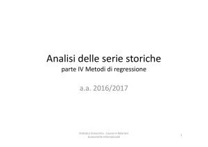 Metodi di regressione per la stima del trend File