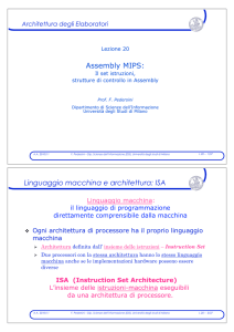 Assembly MIPS - Home di homes.di.unimi.it