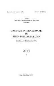 giornate internazionali di studi sull`area elima