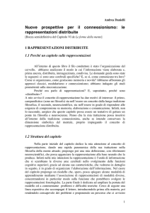 le rappresentazioni distribuite - Dipartimento di Filosofia