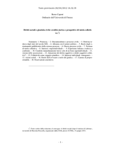 - 1 - Remo Caponi Ordinario dell`Università di Firenze Diritti sociali e