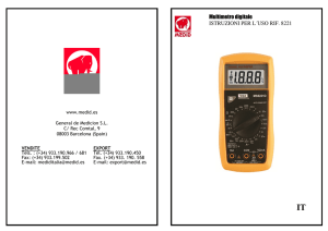 Multimetro digitale ISTRUZIONI PER L´USO RIF. 8221