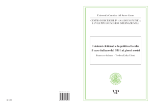 I sistemi elettorali e la politica fiscale - Centri di Ricerca