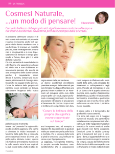 Cosmesi Naturale, ...un modo di pensare!