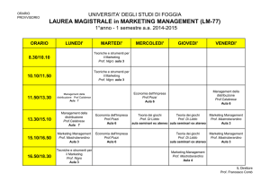 LAUREA MAGISTRALE in MARKETING MANAGEMENT (LM-77)