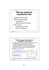 Filtri per sistemi di acquisizione dati