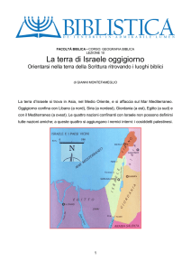 La terra di Israele oggigiorno