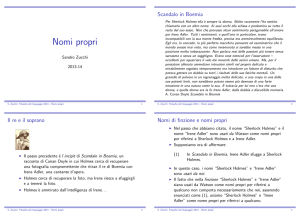 Nomi propri - Dipartimento di Filosofia