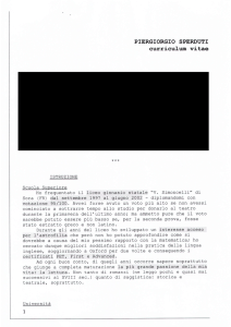 PIERGIORGIO SPERDUTI curriculum vitae