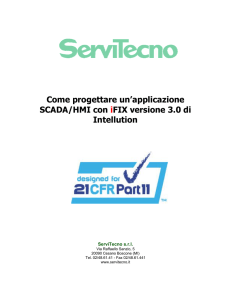 Come progettare un`applicazione SCADA/HMI con iFIX versione 3.0 di
