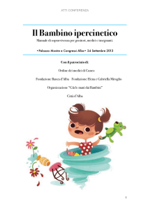 Il Bambino ipercinetico - Associazione Milleunanota