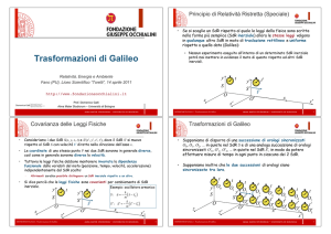 Trasformazioni di Galileo