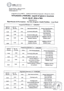 Programma Corso N857 - Formazione ASL Lecce