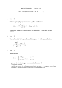 Analisi Matematica - Corsi A , B , R