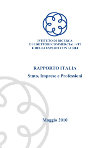 RAPPORTO ITALIA Stato, Imprese e Professioni Maggio 2010