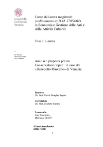 Corso di Laurea magistrale (ordinamento ex D.M. 270/2004) in