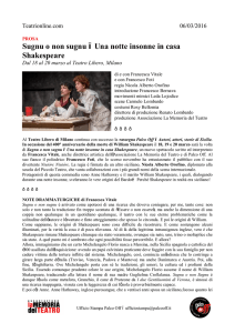 Sugnu o non sugnu – Una notte insonne in casa Shakespeare