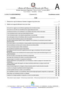 Testo fila A - Amo la matematica