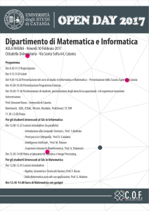 OpenDay 2017 Matematica Informatica