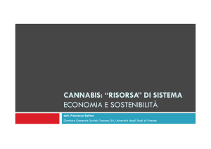 CANNABIS: “RISORSA” DI SISTEMA ECONOMIA E SOSTENIBILITÀ