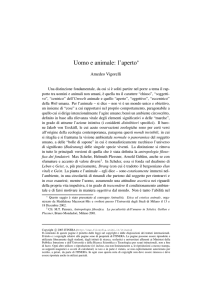 Uomo e animale: l`aperto - Dipartimento di Filosofia