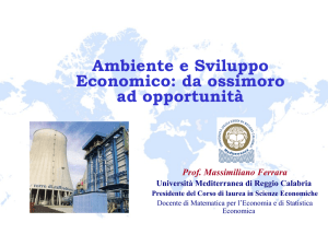 Ambiente e sviluppo - Università Mediterranea