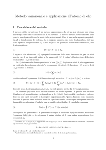 Metodo variazionale e applicazione all`atomo di elio