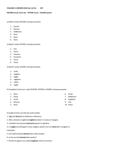 ITALIANO 2 HONORS (HW due 12/11) - KEY DOVERE - FHS