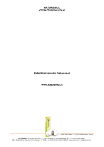 Estratti idroalcolici Linea Natursimul