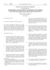 Decisione di esecuzione della Commissione, del 29 novembre 2013