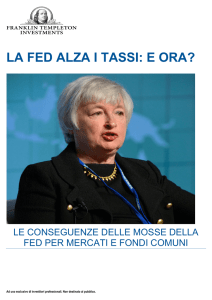 graduale rialzo dei tassi da parte della Fed