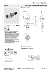 Accessori: Disegno quotato Collegamento elettrico RTL 318