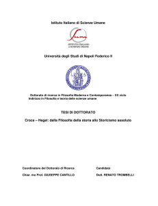 Istituto Italiano di Scienze Umane Università degli Studi di Napoli