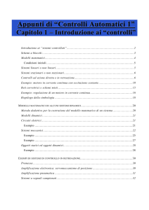 Appunti di “Controlli Automatici 1”