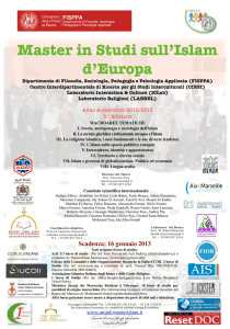 Master in Studi sull`Islam d`Europa