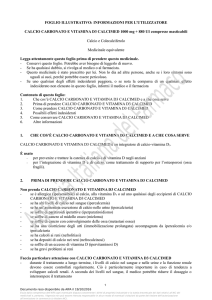 INFORMAZIONI PER L`UTILIZZATORE CALCIO CARBONATO E