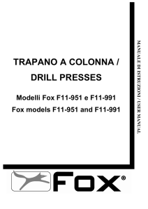 TRAPANO A COLONNA / DRILL PRESSES