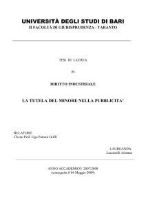 La tutela del minore nella pubblicità