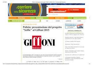 Polizia: presentazione del progetto "Selfie" al Giffoni 2015